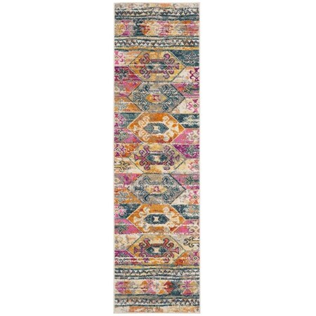 Safavieh 2 ft.-3 in. x 8 ft. Runner Madison Power Loomed Rug, Blue and Fuchsia MAD118C-28
